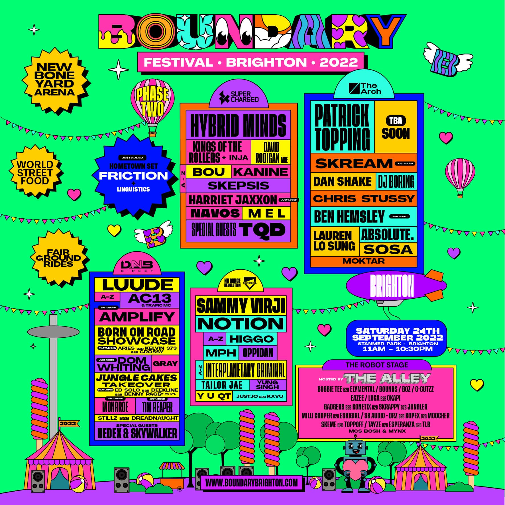 BOUNDARY BRIGHTON 2022 PHASE 2 LINE UP