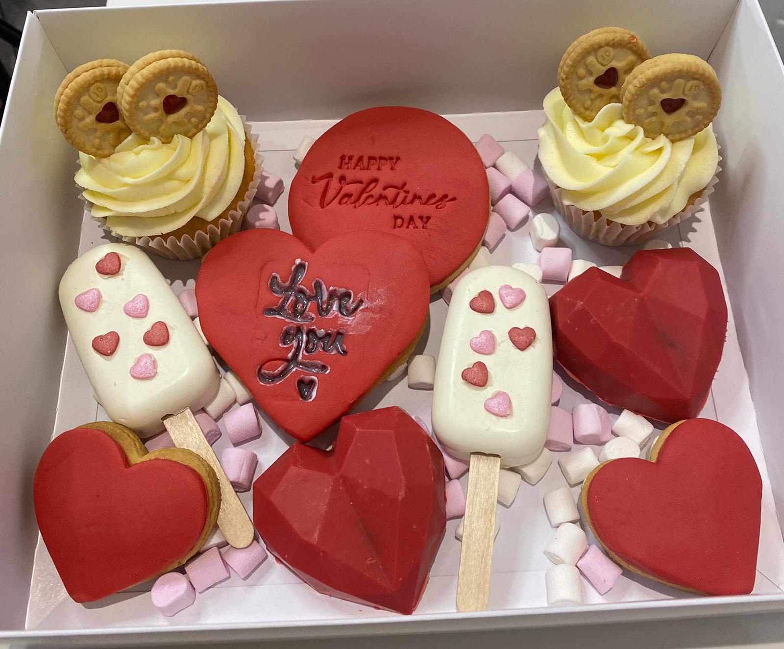 Valentines day tips and suggestions for Brighton - image of caked and all things baked valentines day box