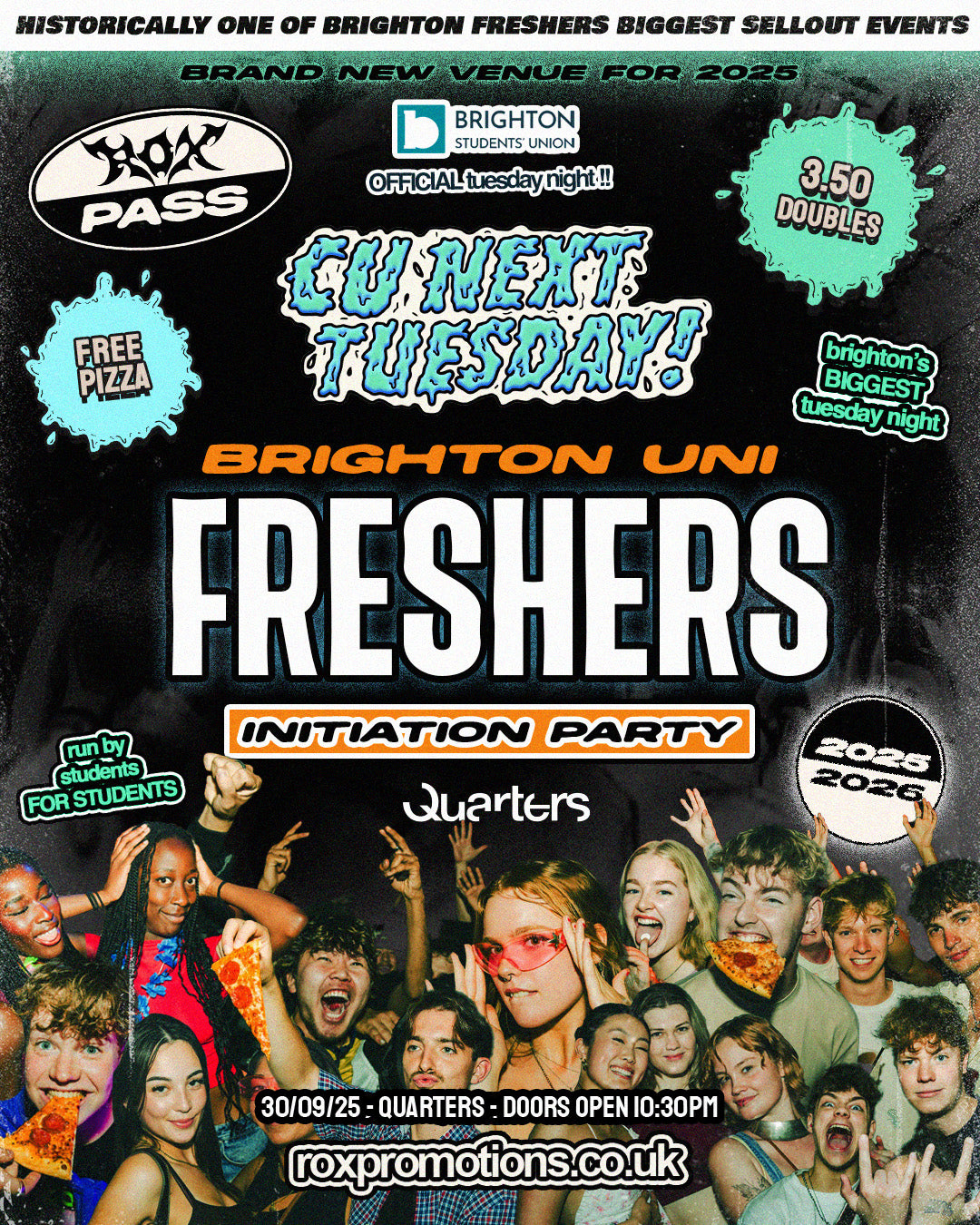 CU NEXT TUESDAY | BRIGHTON UNI FRESHERS INITIATION PARTY 🥳 | 30/09/2025