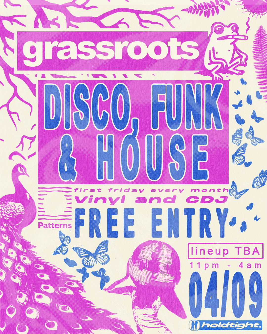 GRASSROOTS 🐸 FREE First Fridays - Disco, Funk & House - 04/09/26