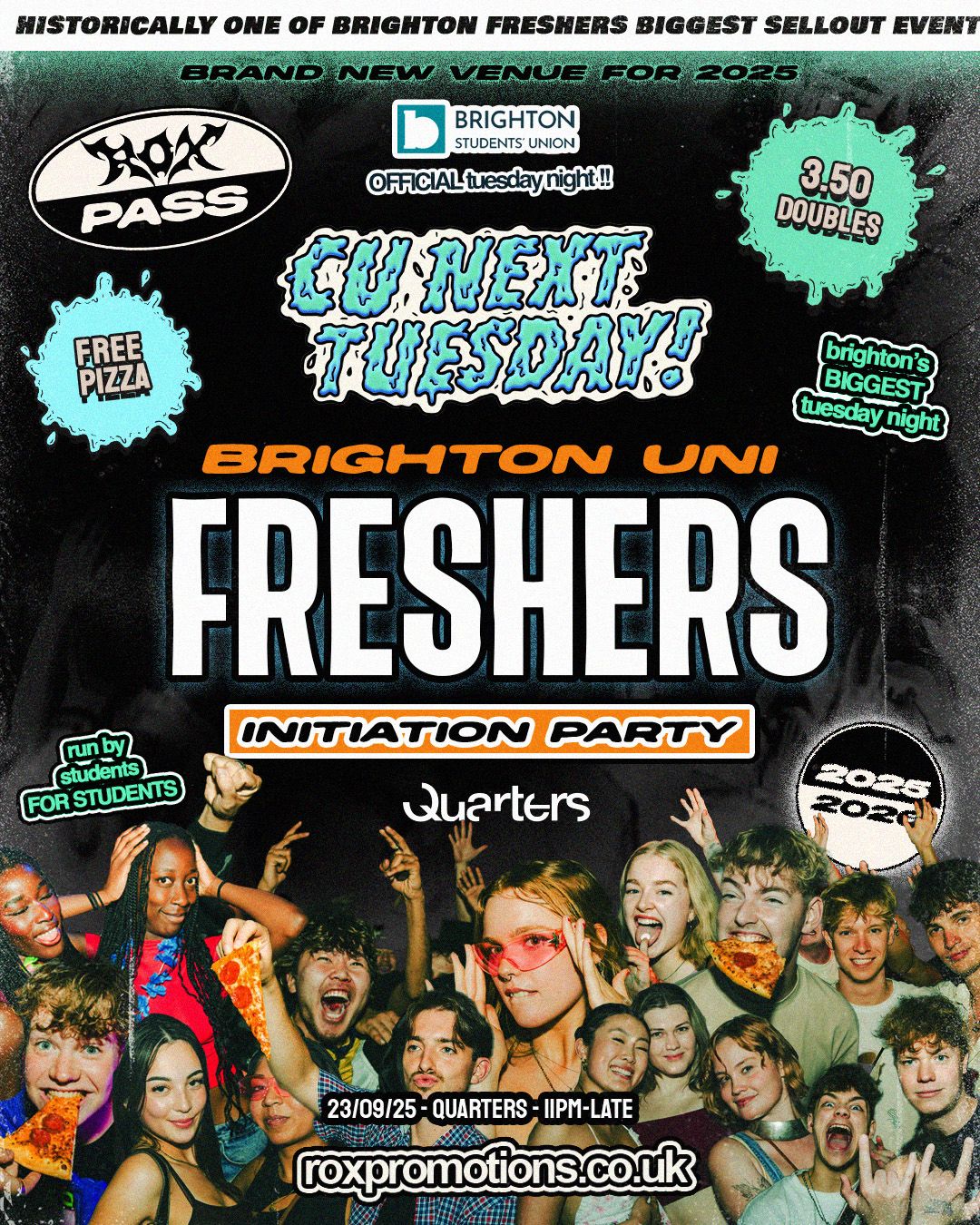 CU NEXT TUESDAY | BRIGHTON UNI FRESHERS INITIATION PARTY 🥳 | 30/09/2025