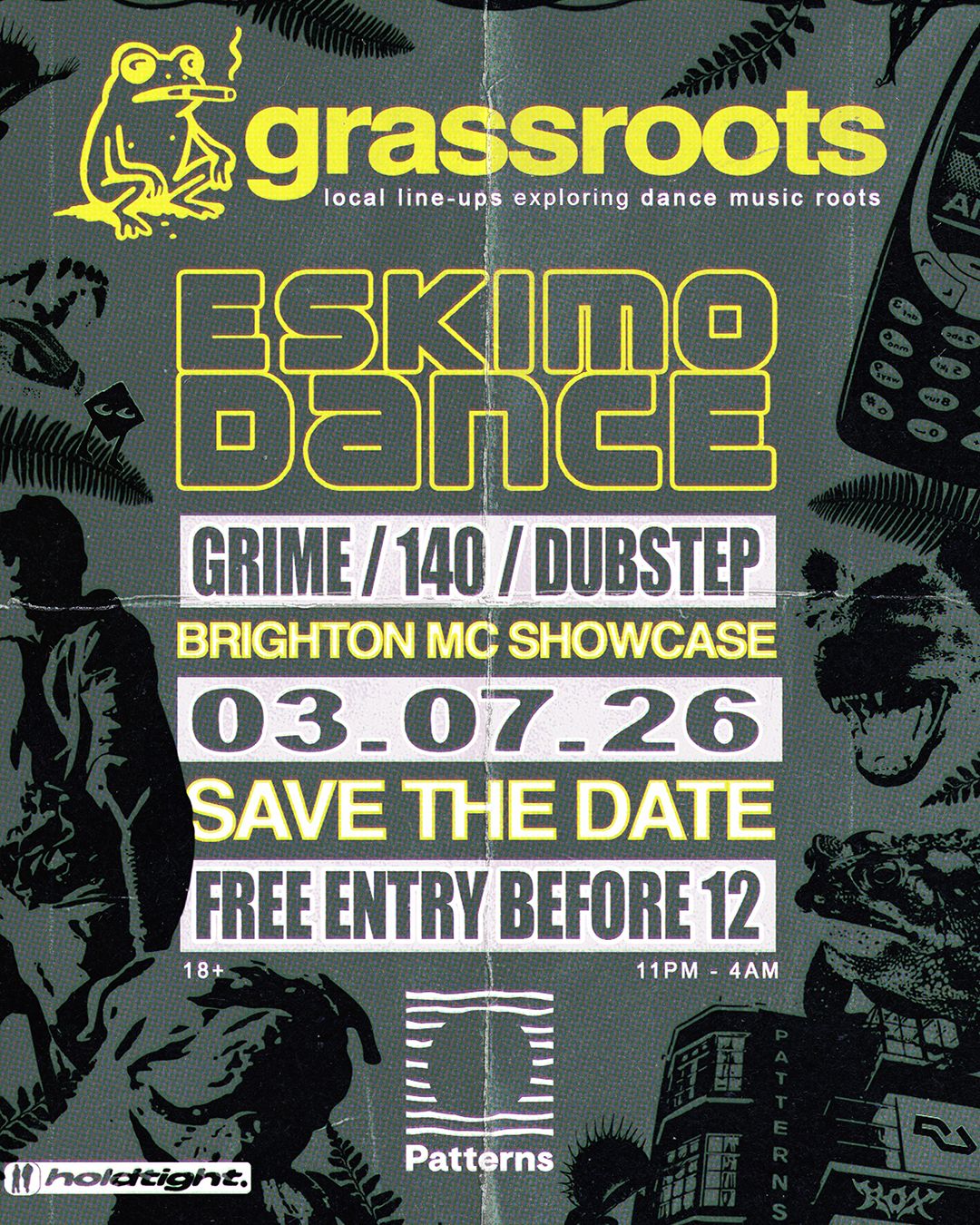 GRASSROOTS 🐸 FREE First Fridays - GRIME, 140, DUBSTEP - 03/07/26 at Patterns