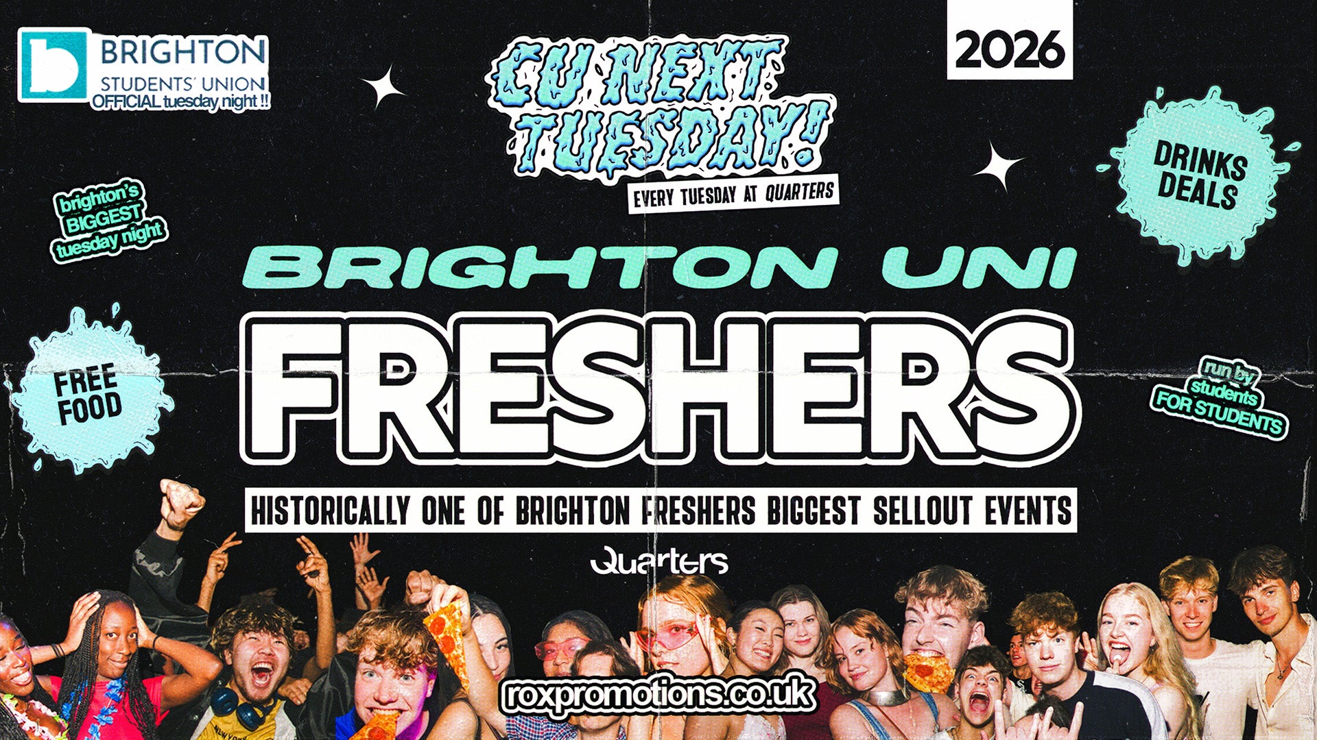 CU NEXT TUESDAY | BRIGHTON UNI FRESHERS INITIATION PARTY 🥳 | 28/09/2026