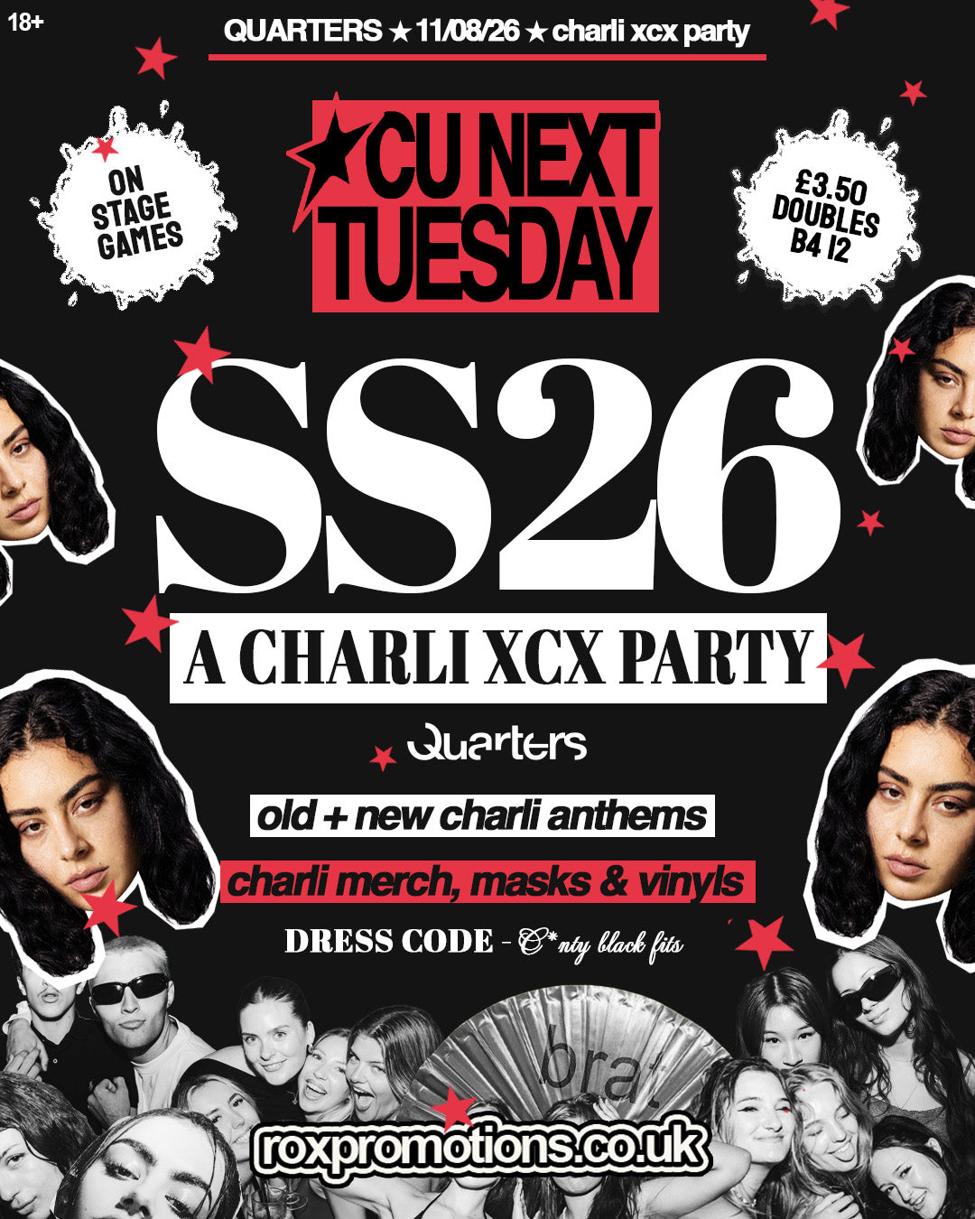 CU NEXT TUESDAY | SS26 🌟 CHARLI XCX PARTY | 11/08/2026
