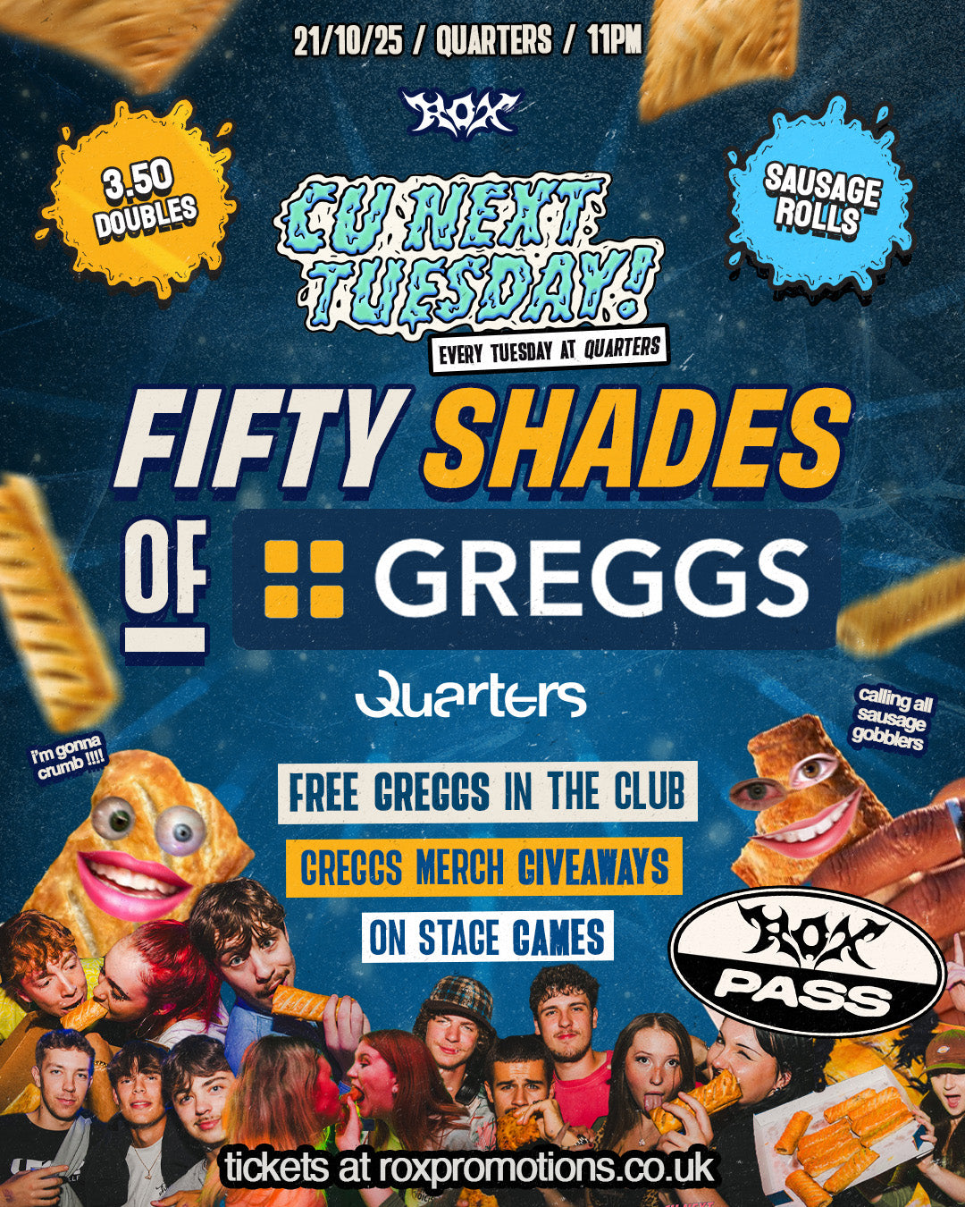 CU NEXT TUESDAY | 50 SHADES OF GREGGS 🌭❤️‍🔥 | FREE GREGGS IN THE CLUB | 21/10/25