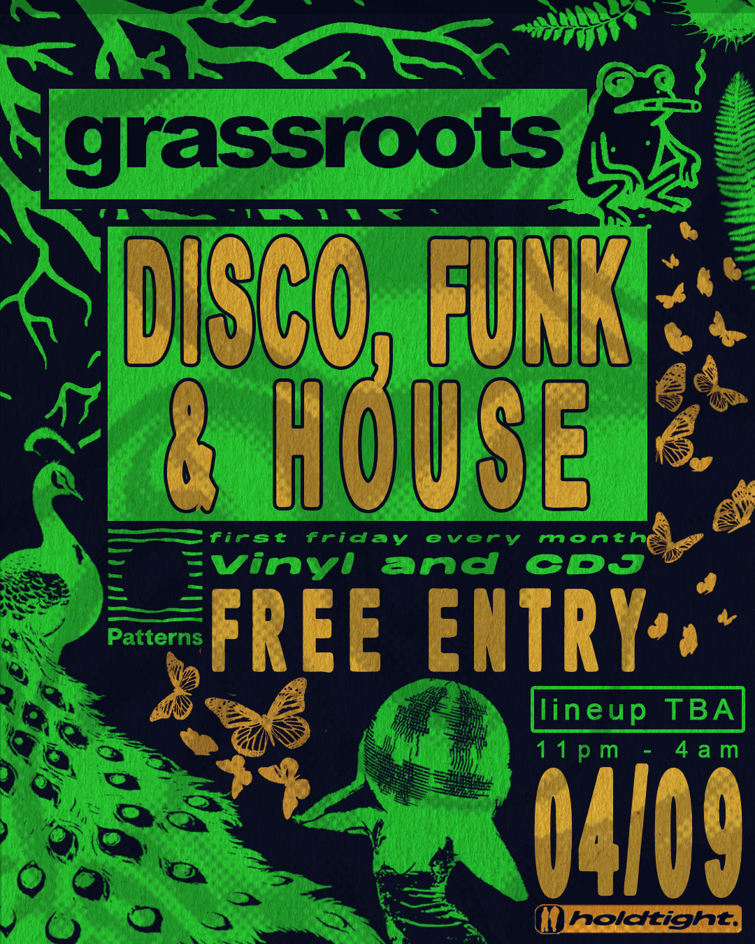 GRASSROOTS 🐸 FREE First Fridays - Disco, Funk & House - 04/09/26