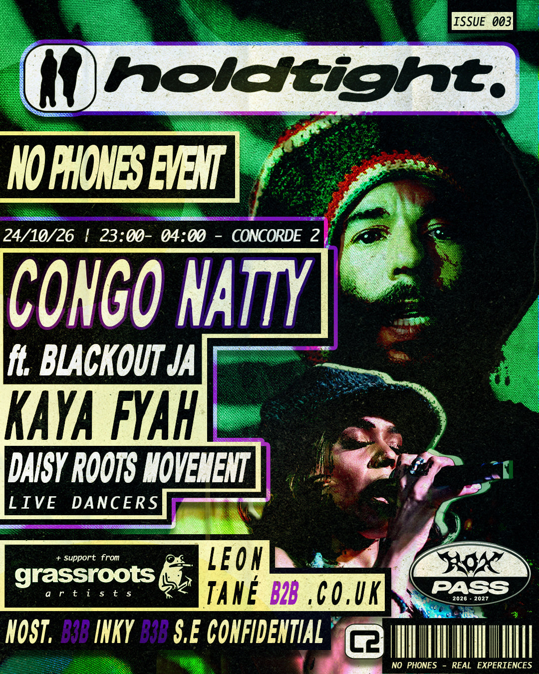 CONGO NATTY / KAYA FYAH - holdtight. - No Phones Party