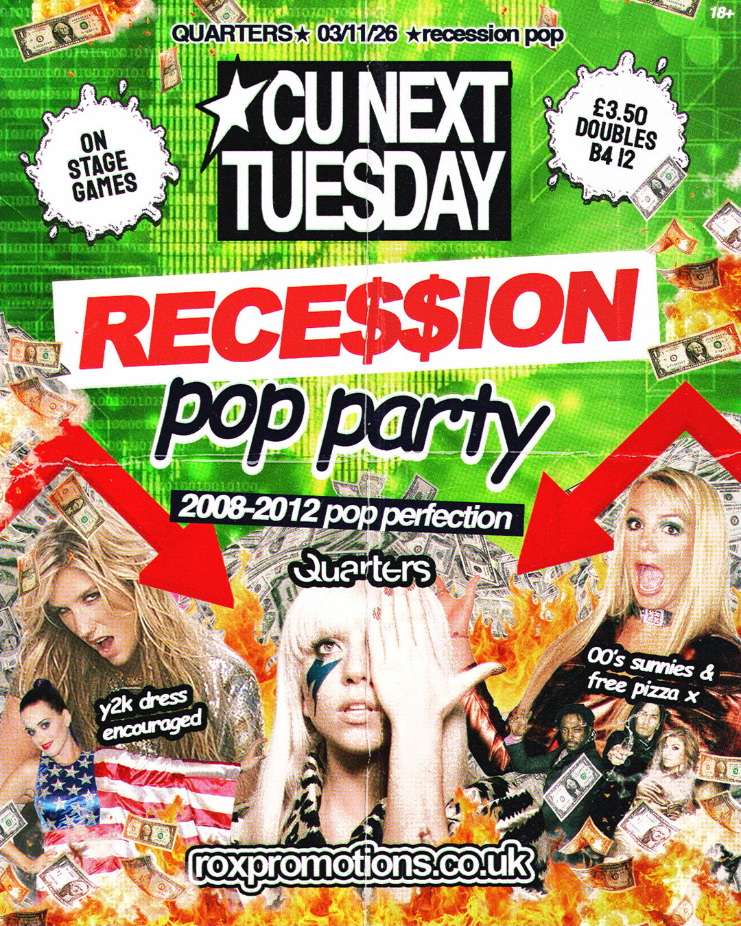 CU NEXT TUESDAY |💵 RECESSION POP PARTY 💵| 03/11/2026