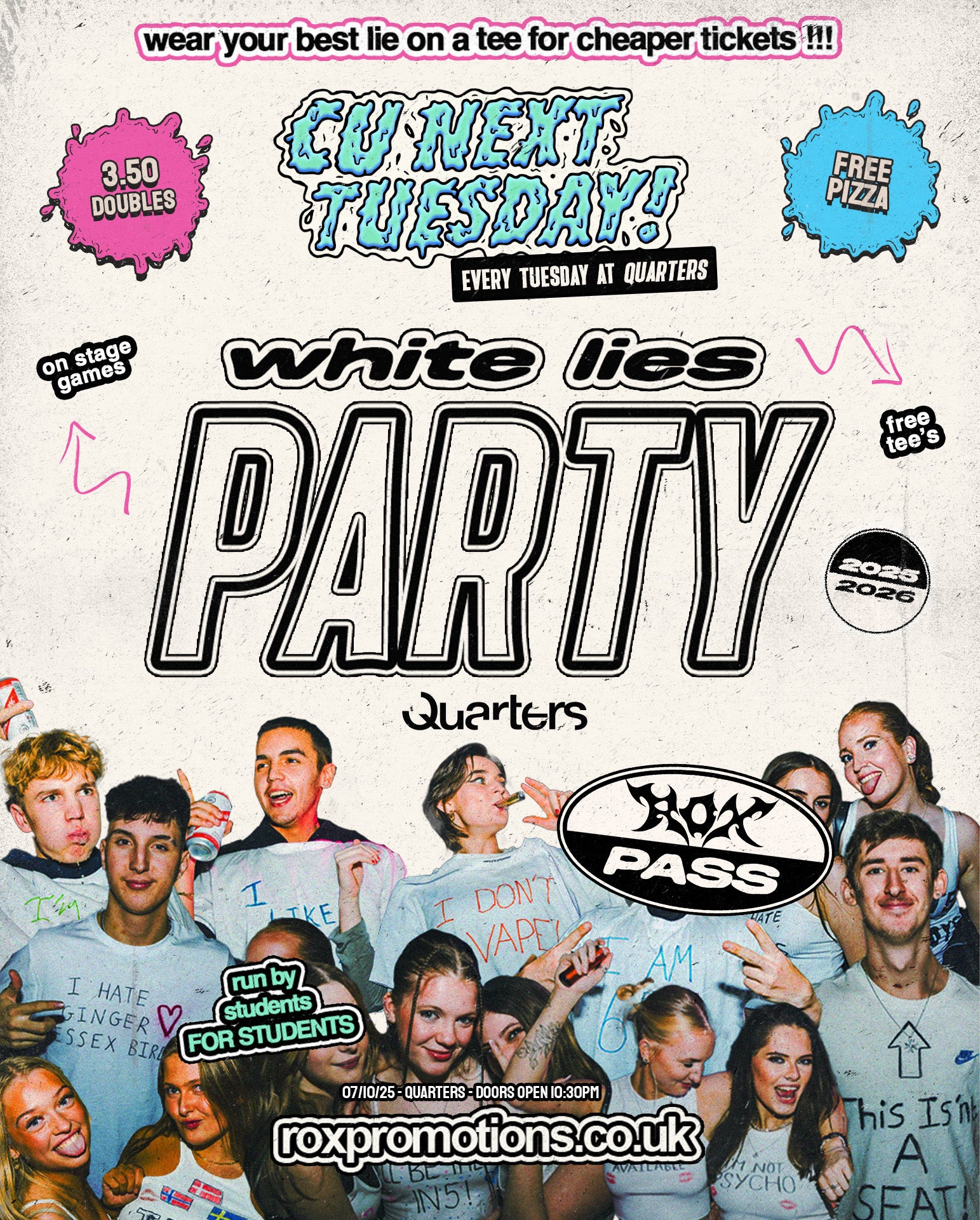 CU NEXT TUESDAY | WHITE LIES PARTY 🤫 | 07/10/2025